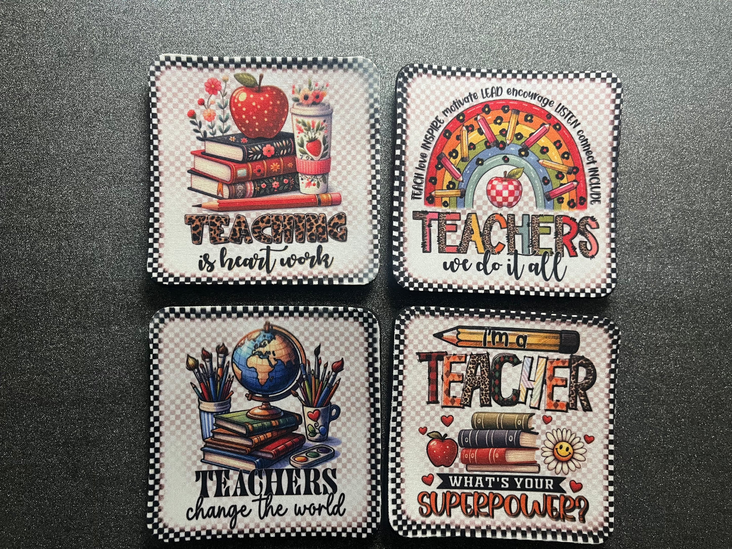 4 Pack Square Coaster Set