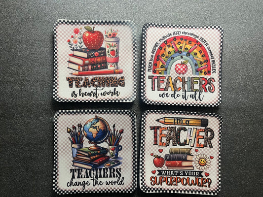 4 Pack Square Coaster Set